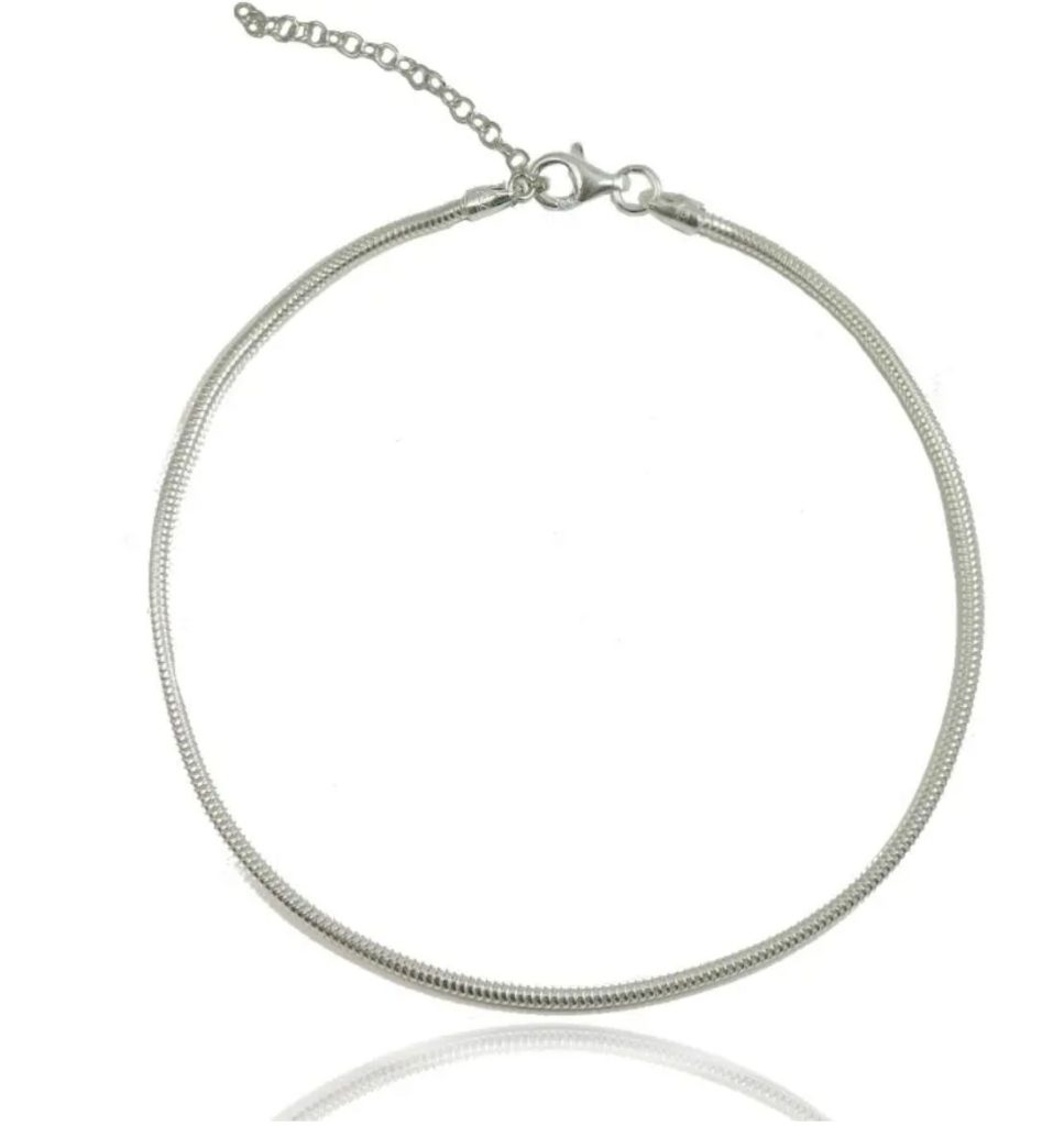 Tornozeleira Rabo de Rato Banho de Ródio