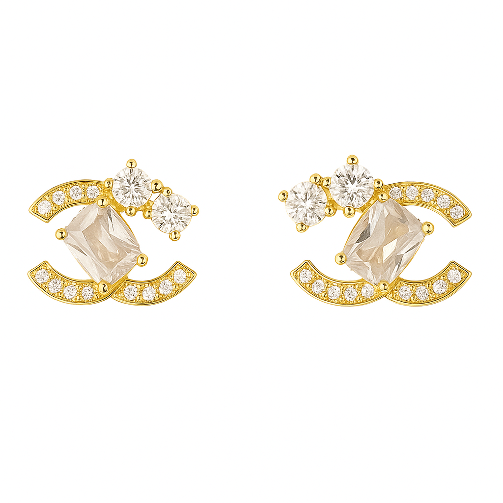 Brinco Inspiração Com Zircônias e Cristais