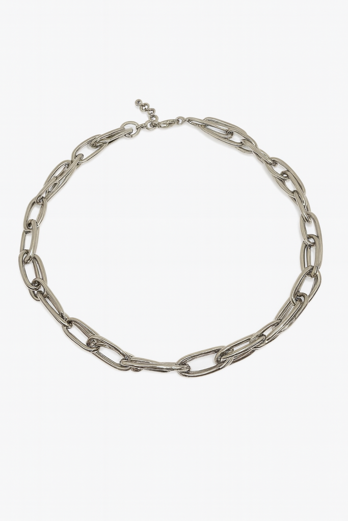 Corrente Elo Duplo Prata Rodinada