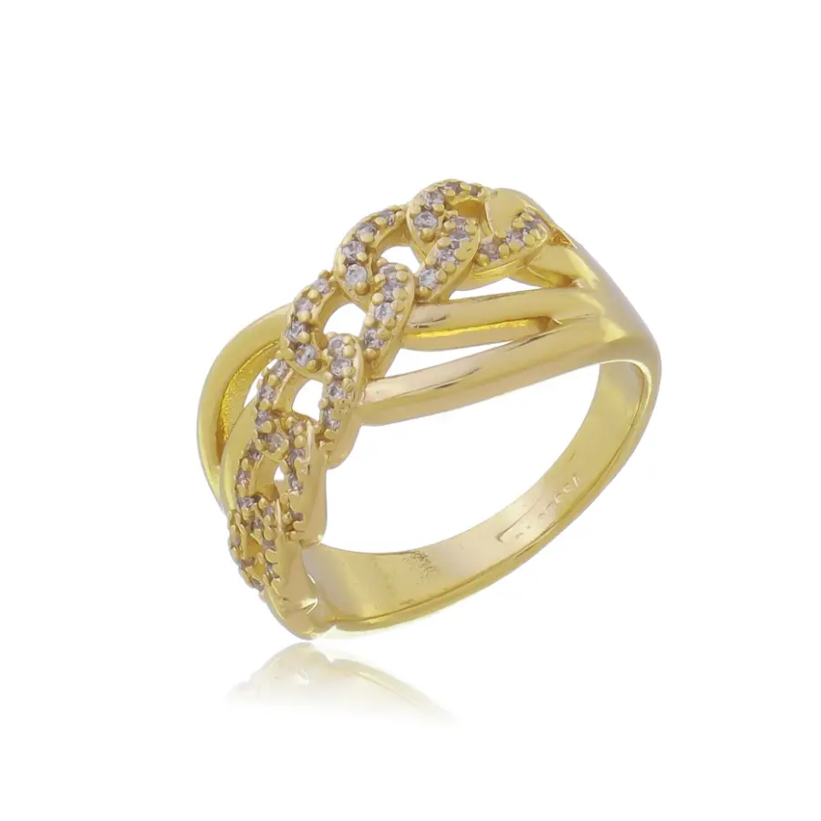 Anel Corrente de Zircônias